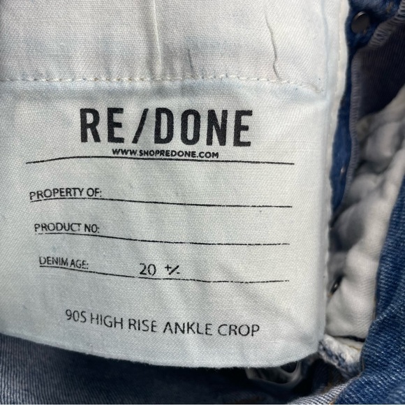 RE/DONE | 90S High Rise Ankle Crop Jean Sz 25 - Picture 8 of 12